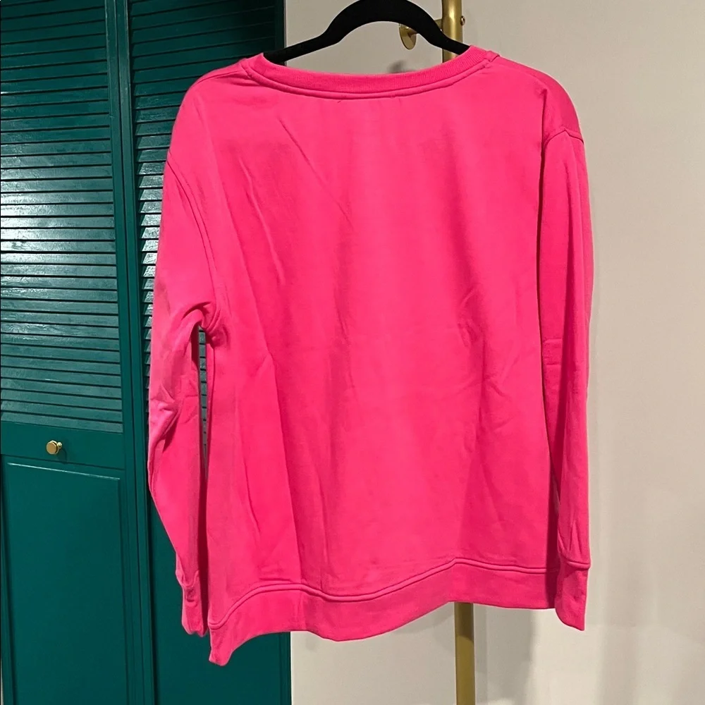 Pink 'Love' Embroider detail sweater NWT Jane + Delancey - Picture 5 of 6